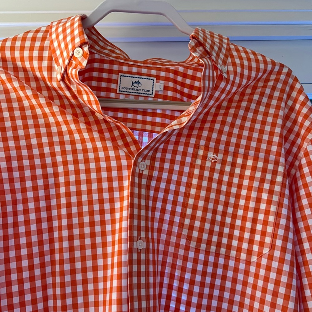 Orange Southern Tide Button Down
